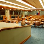 Empty Senate of the Philippines session hall