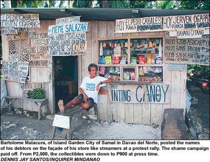 samal island sari-sari store owner