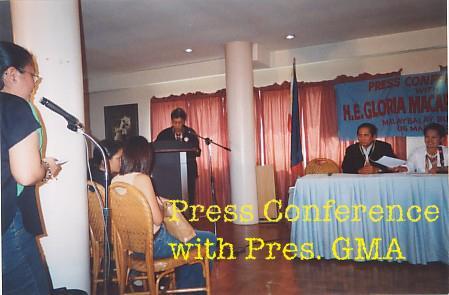 press conference with pgma