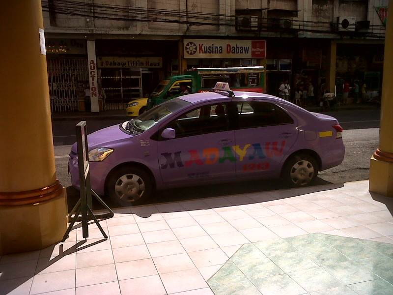 purple taxi in davao city mindanao