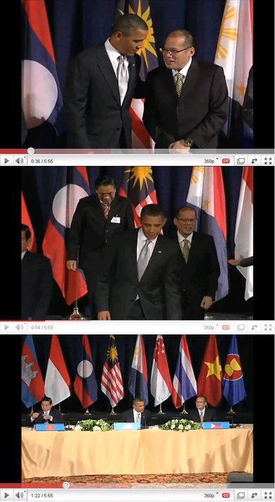 inverted philippine flag at asean-us meeting between obama and noynoy aquino