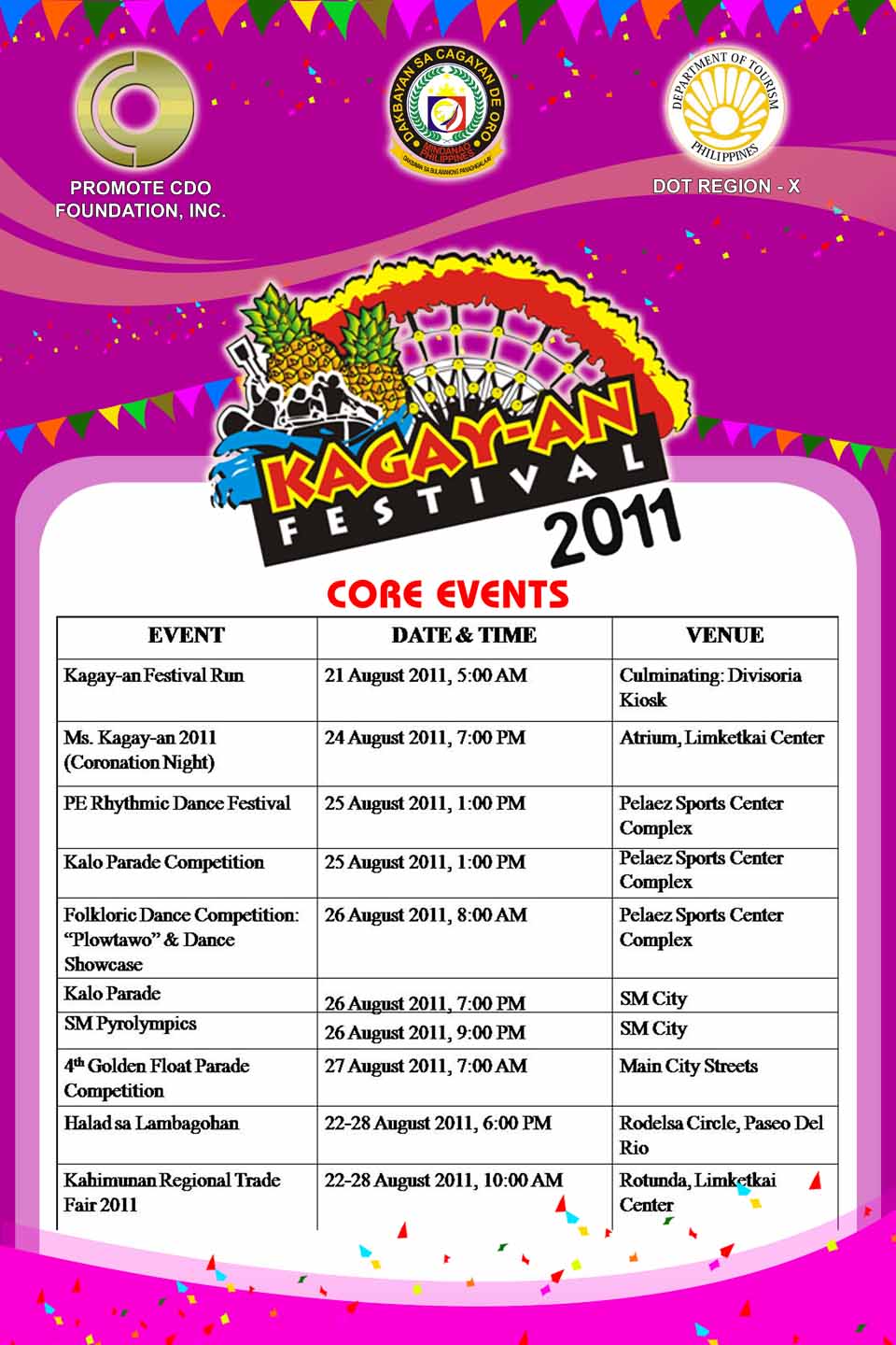 2011 Kagay-An Festival Core Events | 2011 Cagayan de Oro Fiesta