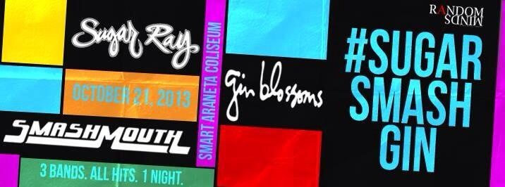 Excited to meet Sugar Ray, Smash Mouth and Gin Blossoms! #SugarSmashGin