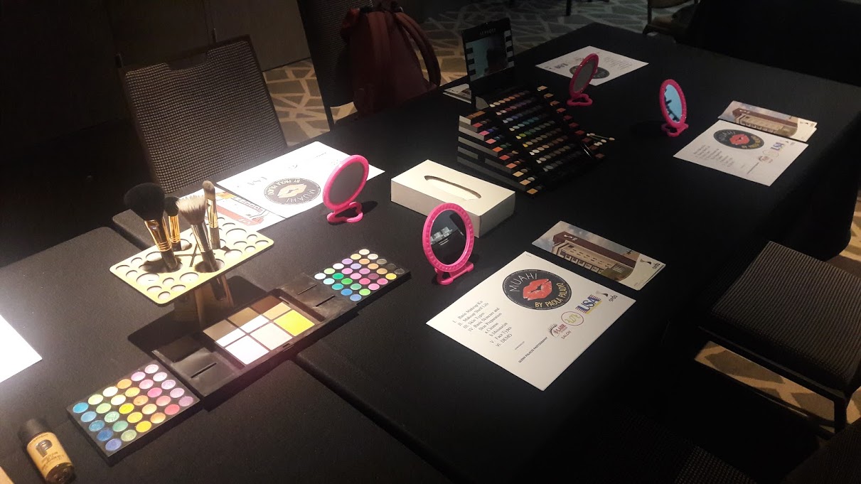 Attending a makeup workshop sponsored by Seda Rewards