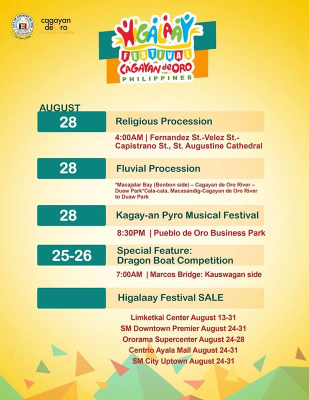 higalaay cdo fiesta 2018 schedule 1