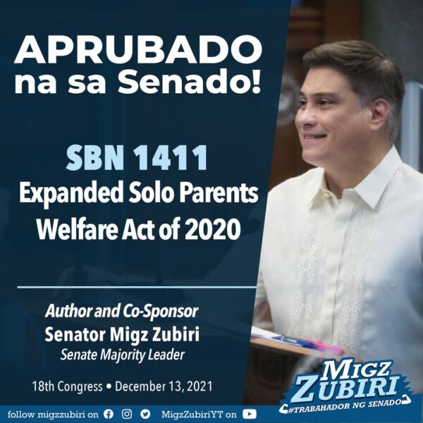 Philippine Senate approves Solo Parents Act