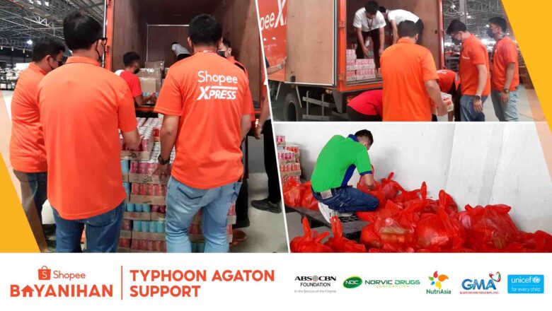 Shopee extends aid towards Typhoon Agaton survivors